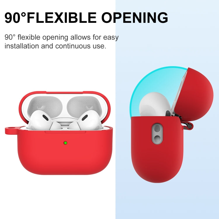 For AirPods Pro 2 Thickened One-piece Shockproof Earphone Case(Red) by buy2fix