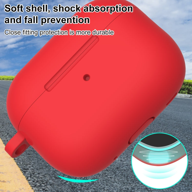 For AirPods Pro 2 Thickened One-piece Shockproof Earphone Case(Red) by buy2fix