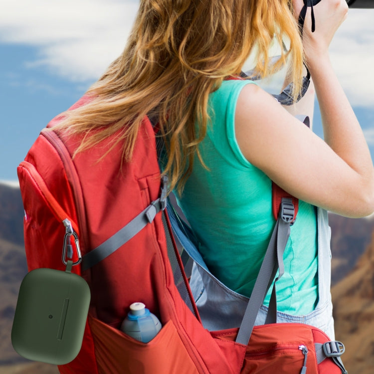 For AirPods Pro 2 Thickened One-piece Shockproof Earphone Case(Olive Green) by buy2fix