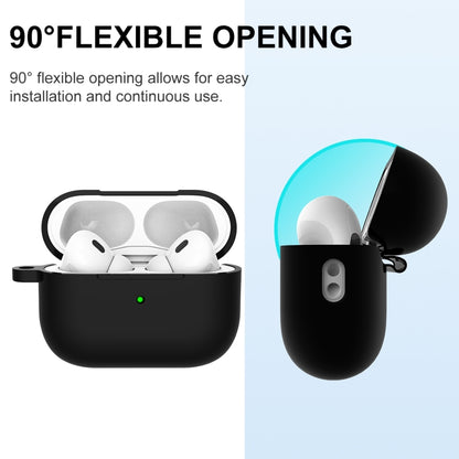 For AirPods Pro 2 Thickened One-piece Shockproof Earphone Case(Black) by buy2fix