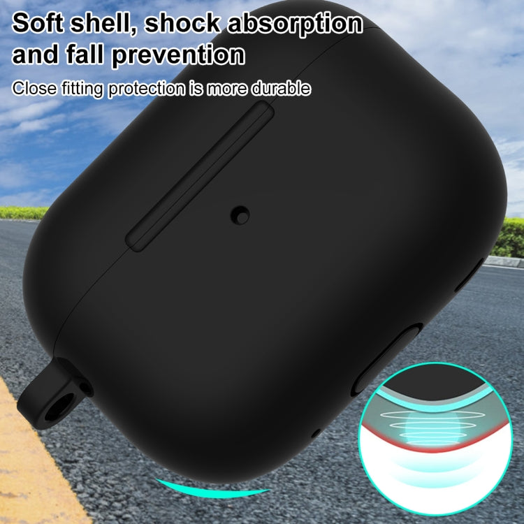 For AirPods Pro 2 Thickened One-piece Shockproof Earphone Case(Black) by buy2fix