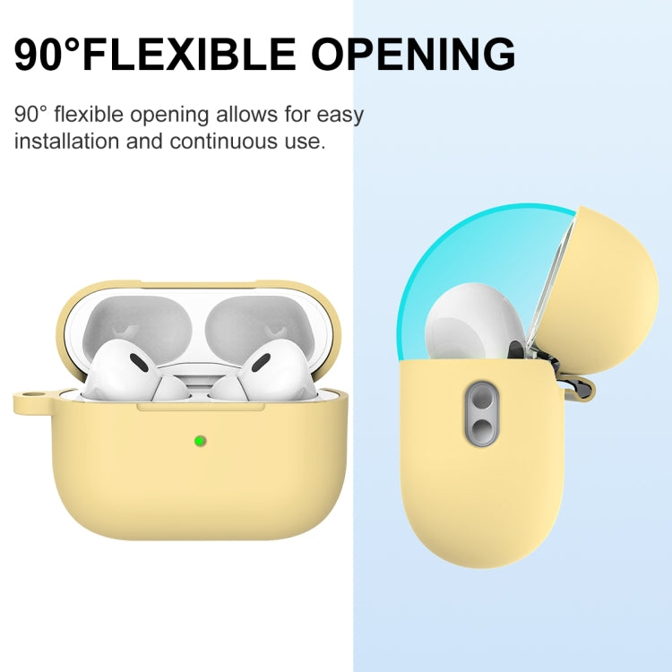 For AirPods Pro 2 Thickened One-piece Shockproof Earphone Case(Yellow) by buy2fix