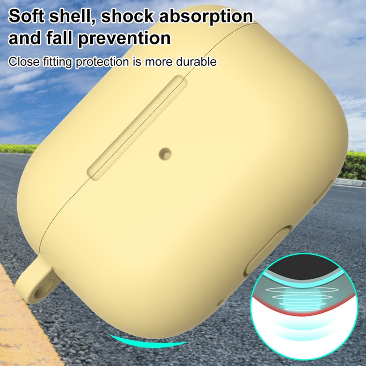 For AirPods Pro 2 Thickened One-piece Shockproof Earphone Case(Yellow) by buy2fix