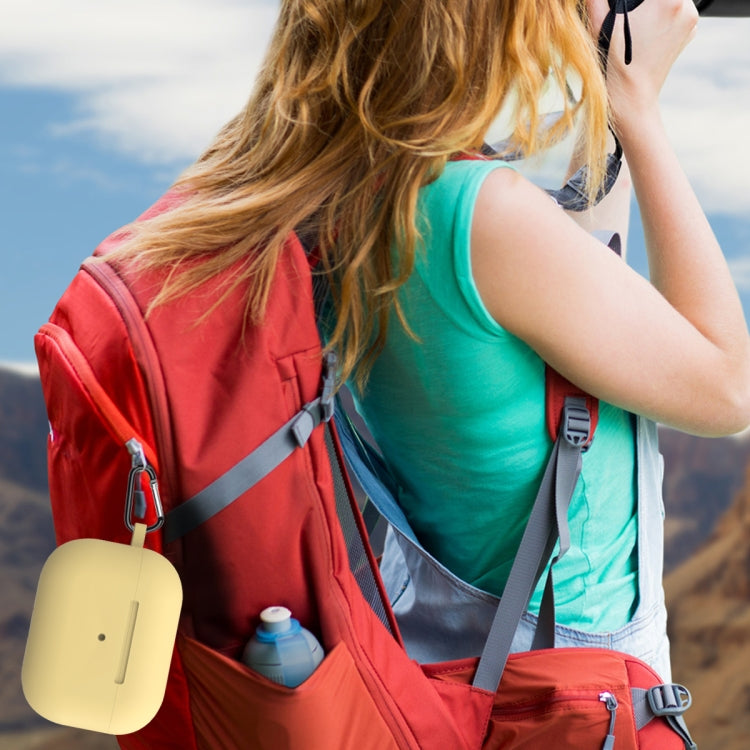 For AirPods Pro 2 Thickened One-piece Shockproof Earphone Case(Yellow) by buy2fix