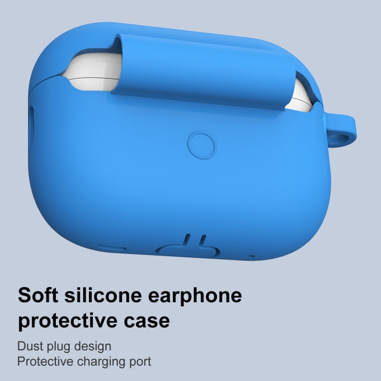 For AirPods Pro 2 Thickened One-piece Shockproof Earphone Case(Blue) - For AirPods Pro 2 by buy2fix | Online Shopping UK | buy2fix