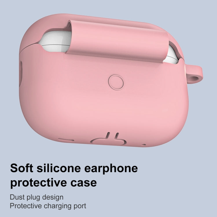 For AirPods Pro 2 Thickened One-piece Shockproof Earphone Case(Light Pink) by buy2fix