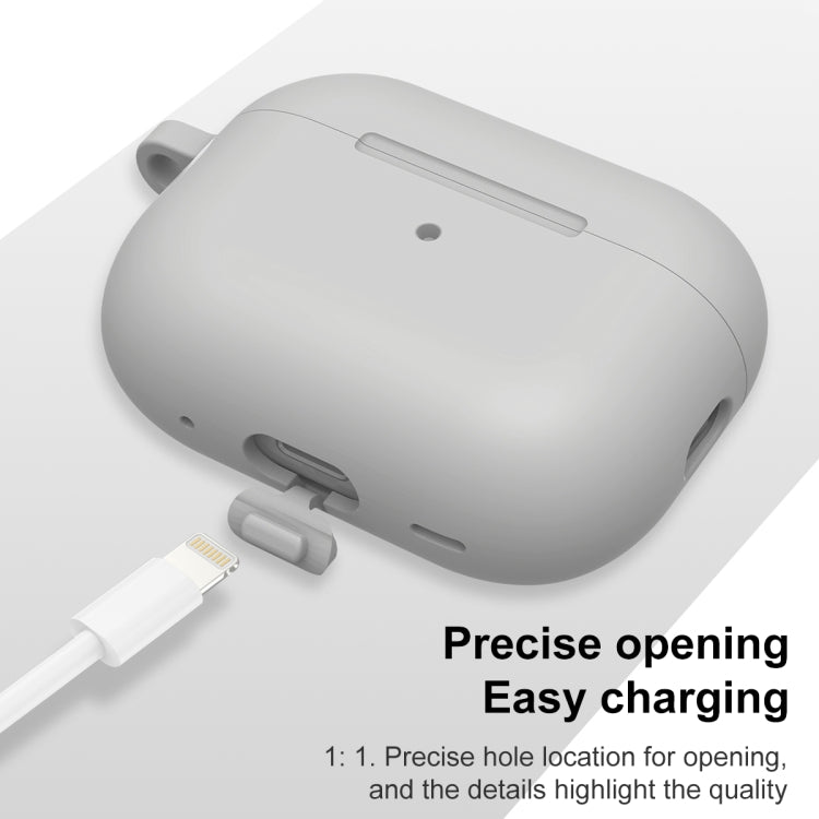 For AirPods Pro 2 Thickened One-piece Shockproof Earphone Case(Light Grey) by buy2fix