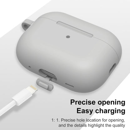For AirPods Pro 2 Thickened One-piece Shockproof Earphone Case(Light Grey) by buy2fix