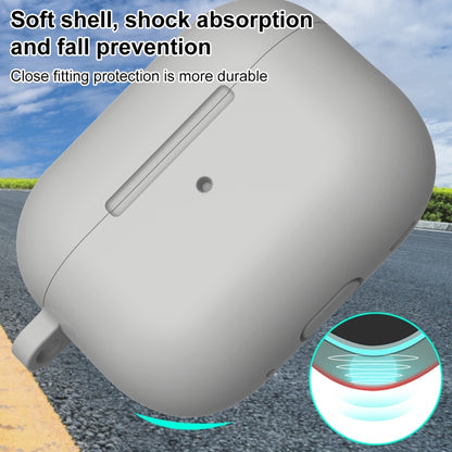 For AirPods Pro 2 Thickened One-piece Shockproof Earphone Case(Light Grey) by buy2fix
