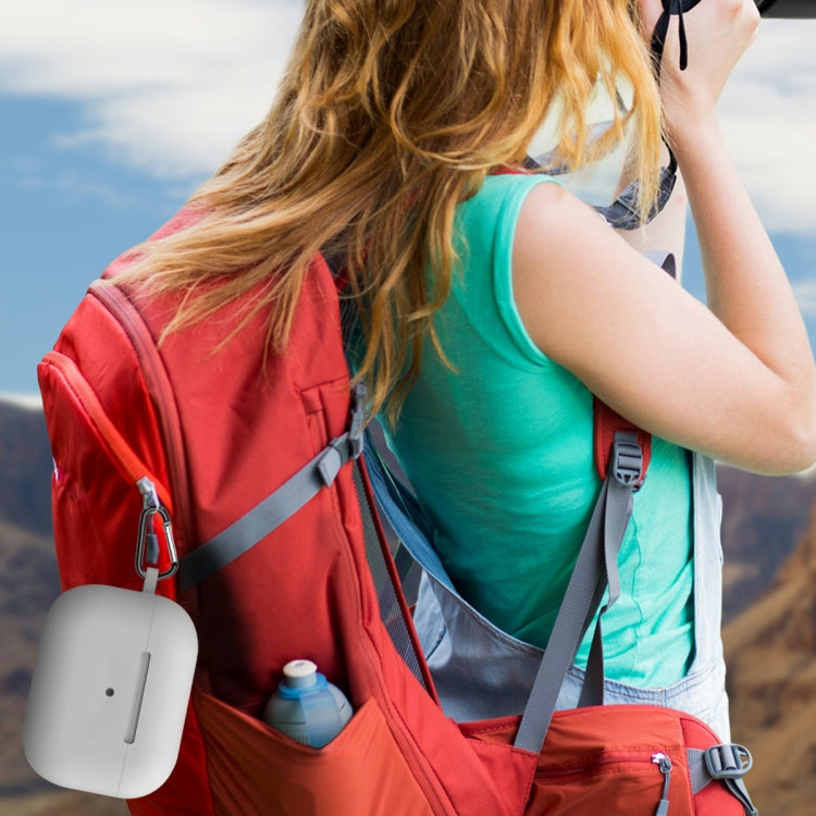 For AirPods Pro 2 Thickened One-piece Shockproof Earphone Case(Light Grey) by buy2fix