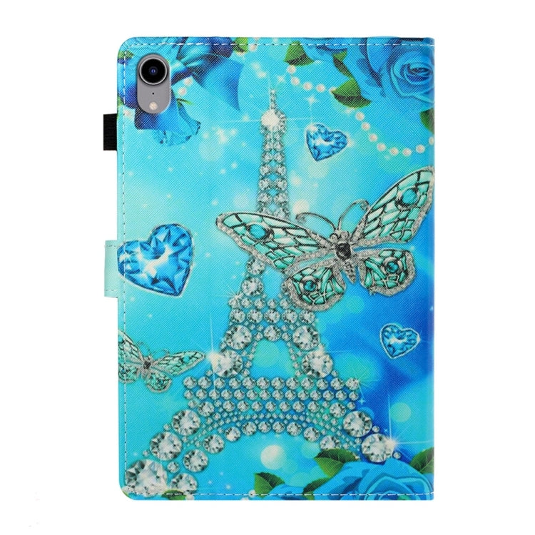 For iPad 2025 / 2022 Coloured Drawing Stitching Smart Leather Tablet Case(Butterfly Tower) - iPad 2025 / 2022 Cases by buy2fix | Online Shopping UK | buy2fix