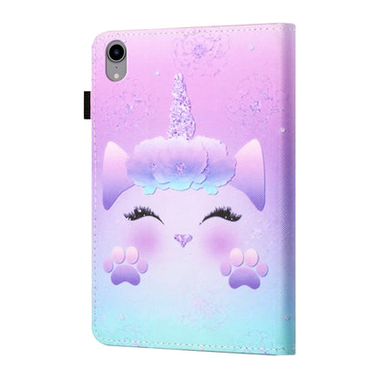 For iPad 2025 / 2022 Coloured Drawing Stitching Smart Leather Tablet Case(One Horned Cat) - iPad 2025 / 2022 Cases by buy2fix | Online Shopping UK | buy2fix