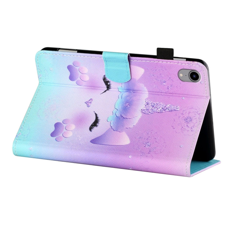 For iPad 2025 / 2022 Coloured Drawing Stitching Smart Leather Tablet Case(One Horned Cat) - iPad 2025 / 2022 Cases by buy2fix | Online Shopping UK | buy2fix