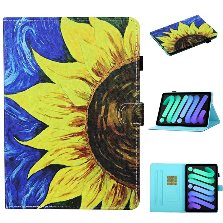 For iPad 2025 / 2022 Coloured Drawing Stitching Smart Leather Tablet Case(Sunflower) - iPad 2025 / 2022 Cases by buy2fix | Online Shopping UK | buy2fix