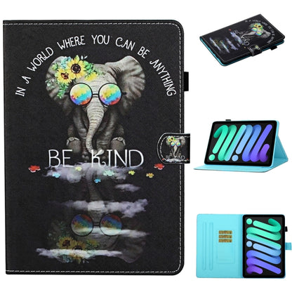For iPad 2025 / 2022 Coloured Drawing Stitching Smart Leather Tablet Case(Spectacles Elephant) - iPad 2025 / 2022 Cases by buy2fix | Online Shopping UK | buy2fix