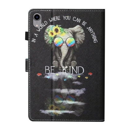 For iPad 2025 / 2022 Coloured Drawing Stitching Smart Leather Tablet Case(Spectacles Elephant) - iPad 2025 / 2022 Cases by buy2fix | Online Shopping UK | buy2fix