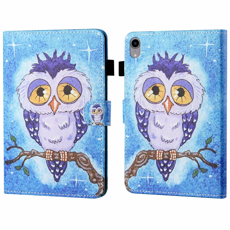 For iPad 2025 / 2022 Coloured Drawing Stitching Smart Leather Tablet Case(Blue Owl) - iPad 2025 / 2022 Cases by buy2fix | Online Shopping UK | buy2fix