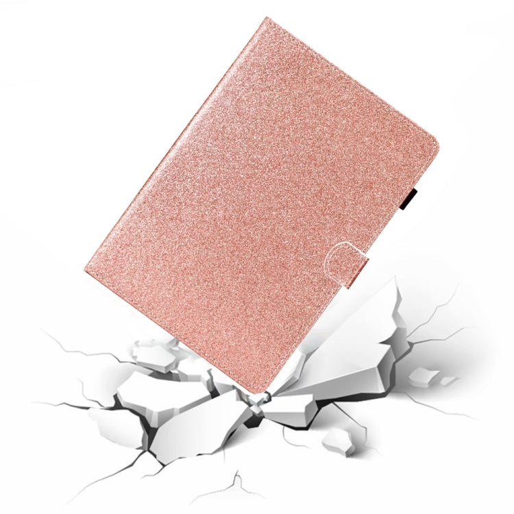 For iPad 2025 / 2022 Glossy Glitter Powder Horizontal Flip Leather Tablet Case(Rose Gold) - iPad 2025 / 2022 Cases by buy2fix | Online Shopping UK | buy2fix