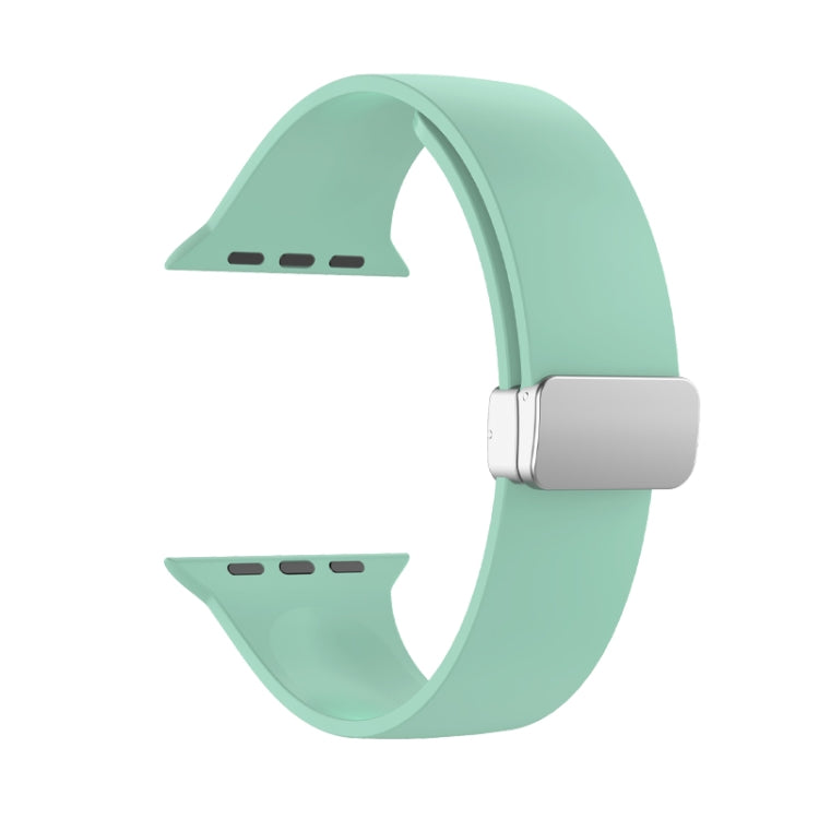 Folding Buckle Silicone Watch Band For Apple Watch Ultra 49mm(Light Green) - Watch Bands by buy2fix | Online Shopping UK | buy2fix