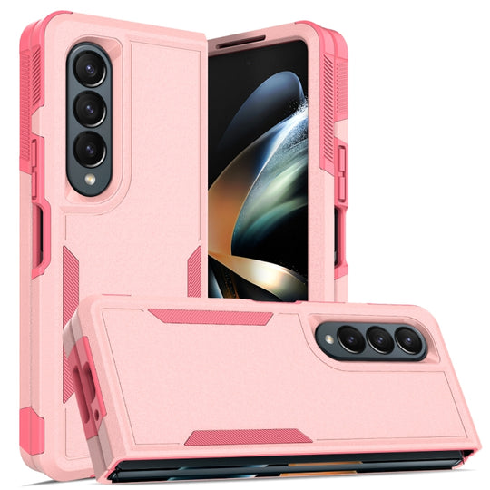 For Samsung Galaxy Z Fold4 2 in 1 PC + TPU Shockproof Phone Case(Pink)