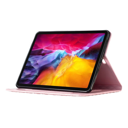 For iPad Pro 11 2022 / 2021 / 2020 Elegant Rhombic Texture Horizontal Flip Leather Tablet Case(Pink) - iPad Pro 11 (2022/2021) Cases by buy2fix | Online Shopping UK | buy2fix