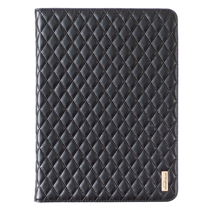 For iPad Pro 11 2022 / 2021 / 2020 Elegant Rhombic Texture Horizontal Flip Leather Tablet Case(Black) - iPad Pro 11 (2022/2021) Cases by buy2fix | Online Shopping UK | buy2fix