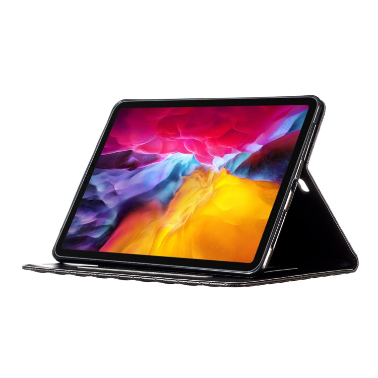 For iPad Pro 11 2022 / 2021 / 2020 Elegant Rhombic Texture Horizontal Flip Leather Tablet Case(Black) - iPad Pro 11 (2022/2021) Cases by buy2fix | Online Shopping UK | buy2fix