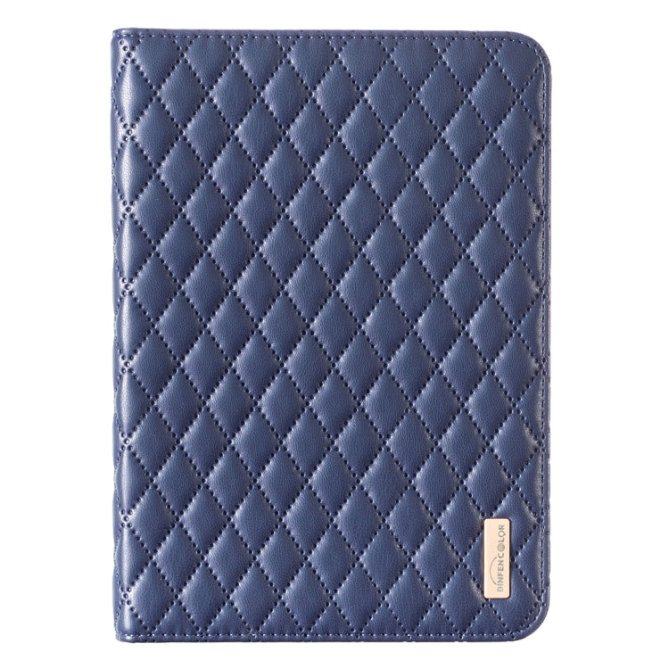 For iPad mini 6 / mini 2024 Elegant Rhombic Texture Horizontal Flip Leather Tablet Case(Blue) - iPad mini 6 Cases by buy2fix | Online Shopping UK | buy2fix