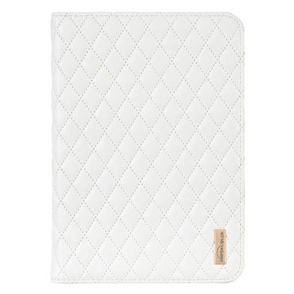 For iPad mini 6 / mini 2024 Elegant Rhombic Texture Horizontal Flip Leather Tablet Case(White) - iPad mini 6 Cases by buy2fix | Online Shopping UK | buy2fix