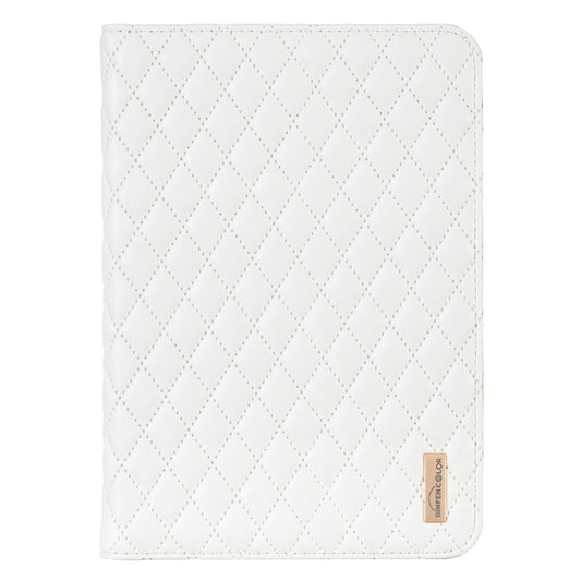 For iPad mini 6 / mini 2024 Elegant Rhombic Texture Horizontal Flip Leather Tablet Case(White) - iPad mini 6 Cases by buy2fix | Online Shopping UK | buy2fix