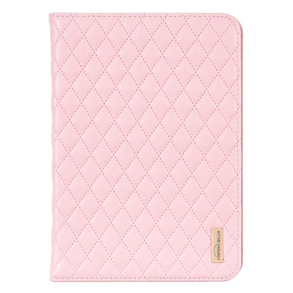 For iPad mini 6 / mini 2024 Elegant Rhombic Texture Horizontal Flip Leather Tablet Case(Pink) - iPad mini 6 Cases by buy2fix | Online Shopping UK | buy2fix