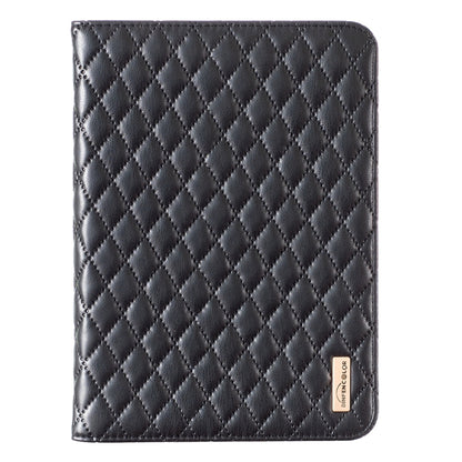 For iPad mini 6 / mini 2024 Elegant Rhombic Texture Horizontal Flip Leather Tablet Case(Black) - iPad mini 6 Cases by buy2fix | Online Shopping UK | buy2fix