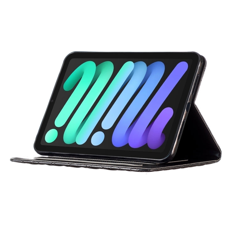 For iPad mini 6 / mini 2024 Elegant Rhombic Texture Horizontal Flip Leather Tablet Case(Black) - iPad mini 6 Cases by buy2fix | Online Shopping UK | buy2fix