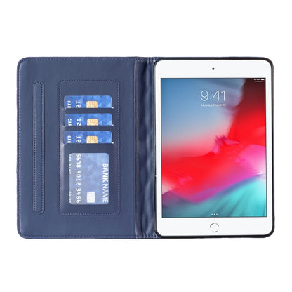 For iPad mini 5 / 4 / 3 / 2 / 1 Elegant Rhombic Texture Horizontal Flip Leather Tablet Case(Blue) - More iPad Cases by buy2fix | Online Shopping UK | buy2fix