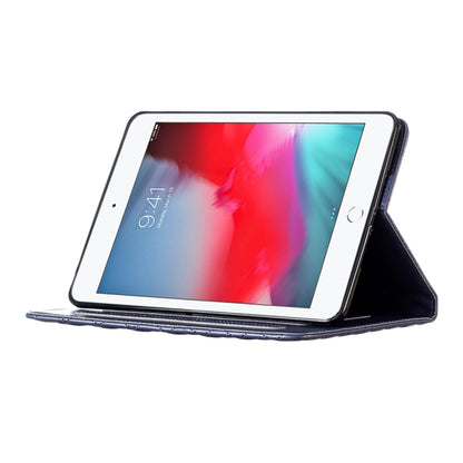For iPad mini 5 / 4 / 3 / 2 / 1 Elegant Rhombic Texture Horizontal Flip Leather Tablet Case(Blue) - More iPad Cases by buy2fix | Online Shopping UK | buy2fix