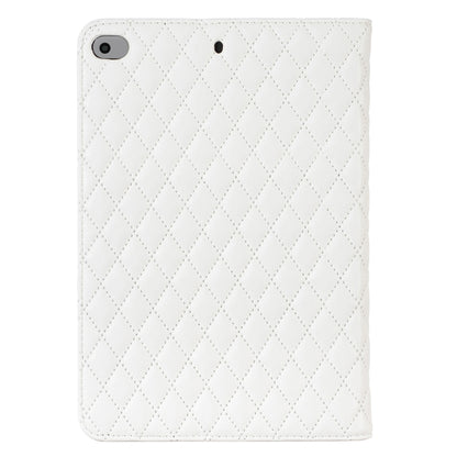 For iPad mini 5 / 4 / 3 / 2 / 1 Elegant Rhombic Texture Horizontal Flip Leather Tablet Case(White) - More iPad Cases by buy2fix | Online Shopping UK | buy2fix