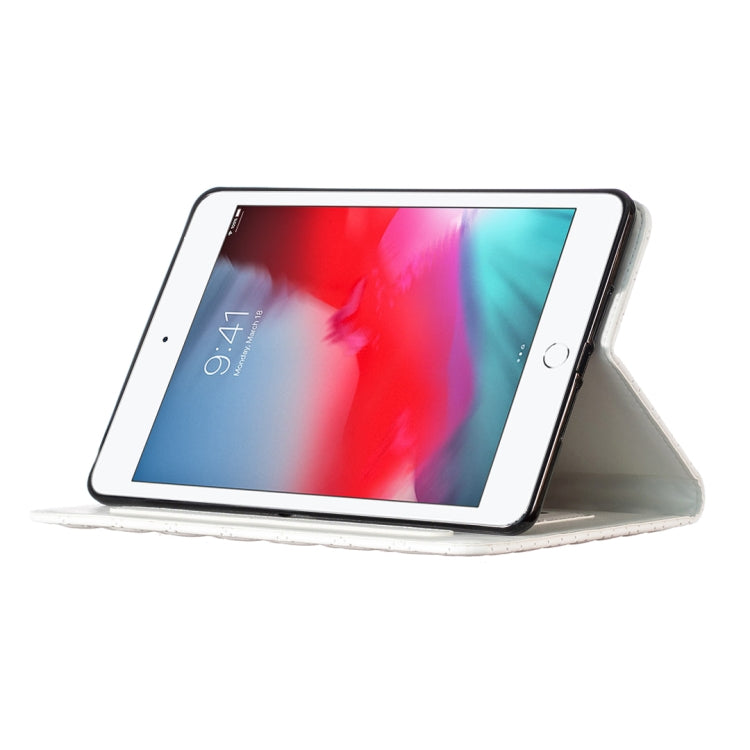 For iPad mini 5 / 4 / 3 / 2 / 1 Elegant Rhombic Texture Horizontal Flip Leather Tablet Case(White) - More iPad Cases by buy2fix | Online Shopping UK | buy2fix