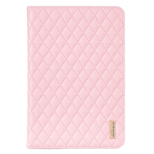 For iPad mini 5 / 4 / 3 / 2 / 1 Elegant Rhombic Texture Horizontal Flip Leather Tablet Case(Pink) - More iPad Cases by buy2fix | Online Shopping UK | buy2fix