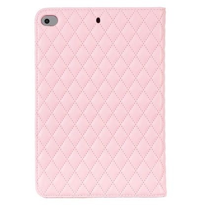 For iPad mini 5 / 4 / 3 / 2 / 1 Elegant Rhombic Texture Horizontal Flip Leather Tablet Case(Pink) - More iPad Cases by buy2fix | Online Shopping UK | buy2fix