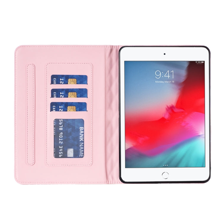 For iPad mini 5 / 4 / 3 / 2 / 1 Elegant Rhombic Texture Horizontal Flip Leather Tablet Case(Pink) - More iPad Cases by buy2fix | Online Shopping UK | buy2fix