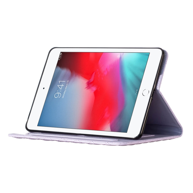 For iPad mini 5 / 4 / 3 / 2 / 1 Elegant Rhombic Texture Horizontal Flip Leather Tablet Case(Purple) - More iPad Cases by buy2fix | Online Shopping UK | buy2fix
