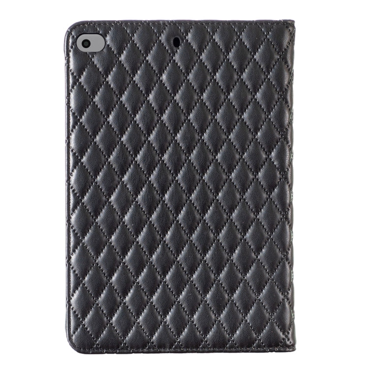 For iPad mini 5 / 4 / 3 / 2 / 1 Elegant Rhombic Texture Horizontal Flip Leather Tablet Case(Black) - More iPad Cases by buy2fix | Online Shopping UK | buy2fix