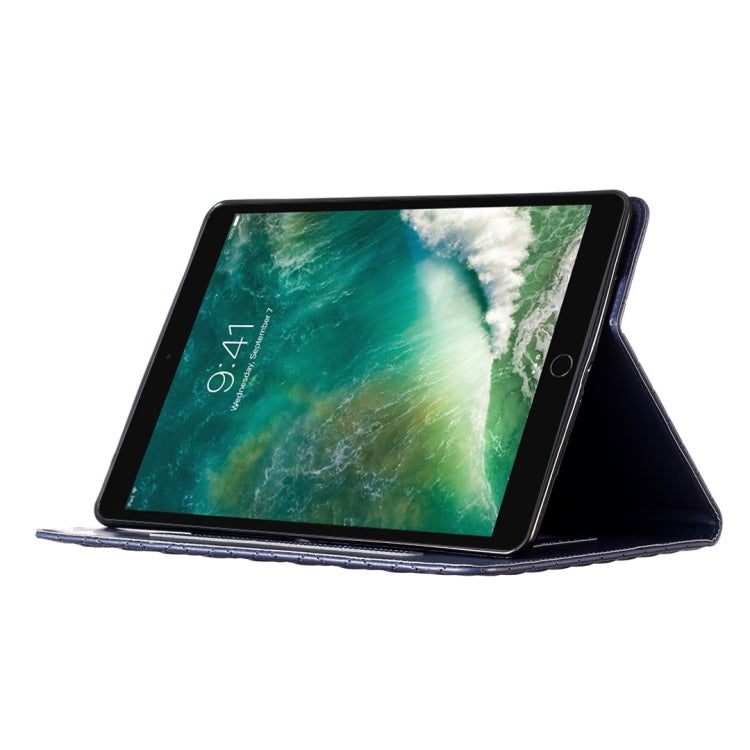 For iPad Pro 10.5 2019 / 10.2 Elegant Rhombic Texture Horizontal Flip Leather Tablet Case(Blue) - iPad Pro 10.5 inch Cases by buy2fix | Online Shopping UK | buy2fix