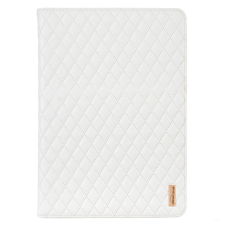 For iPad Pro 10.5 2019 / 10.2 Elegant Rhombic Texture Horizontal Flip Leather Tablet Case(White) - iPad Pro 10.5 inch Cases by buy2fix | Online Shopping UK | buy2fix
