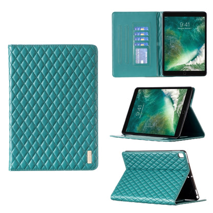 For iPad Pro 10.5 2019 / 10.2 Elegant Rhombic Texture Horizontal Flip Leather Tablet Case(Green) - iPad Pro 10.5 inch Cases by buy2fix | Online Shopping UK | buy2fix