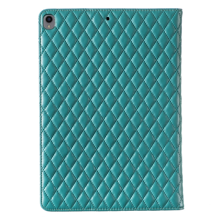 For iPad Pro 10.5 2019 / 10.2 Elegant Rhombic Texture Horizontal Flip Leather Tablet Case(Green) - iPad Pro 10.5 inch Cases by buy2fix | Online Shopping UK | buy2fix