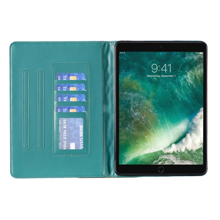 For iPad Pro 10.5 2019 / 10.2 Elegant Rhombic Texture Horizontal Flip Leather Tablet Case(Green) - iPad Pro 10.5 inch Cases by buy2fix | Online Shopping UK | buy2fix