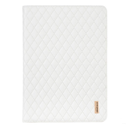 For iPad 8 / 7 / 6 / 5 9.7 inch Elegant Rhombic Texture Horizontal Flip Leather Tablet Case(White) - iPad Pro 9.7 inch Cases by buy2fix | Online Shopping UK | buy2fix