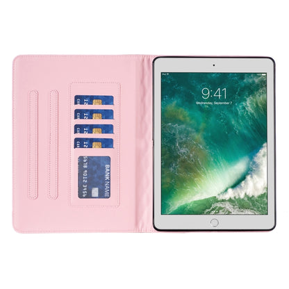 For iPad 8 / 7 / 6 / 5 9.7 inch Elegant Rhombic Texture Horizontal Flip Leather Tablet Case(Pink) - iPad Pro 9.7 inch Cases by buy2fix | Online Shopping UK | buy2fix