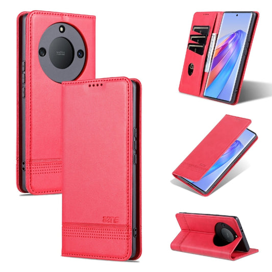 For Honor X40 AZNS Magnetic Calf Texture Leather Phone Case(Red) - Honor Cases by AZNS | Online Shopping UK | buy2fix